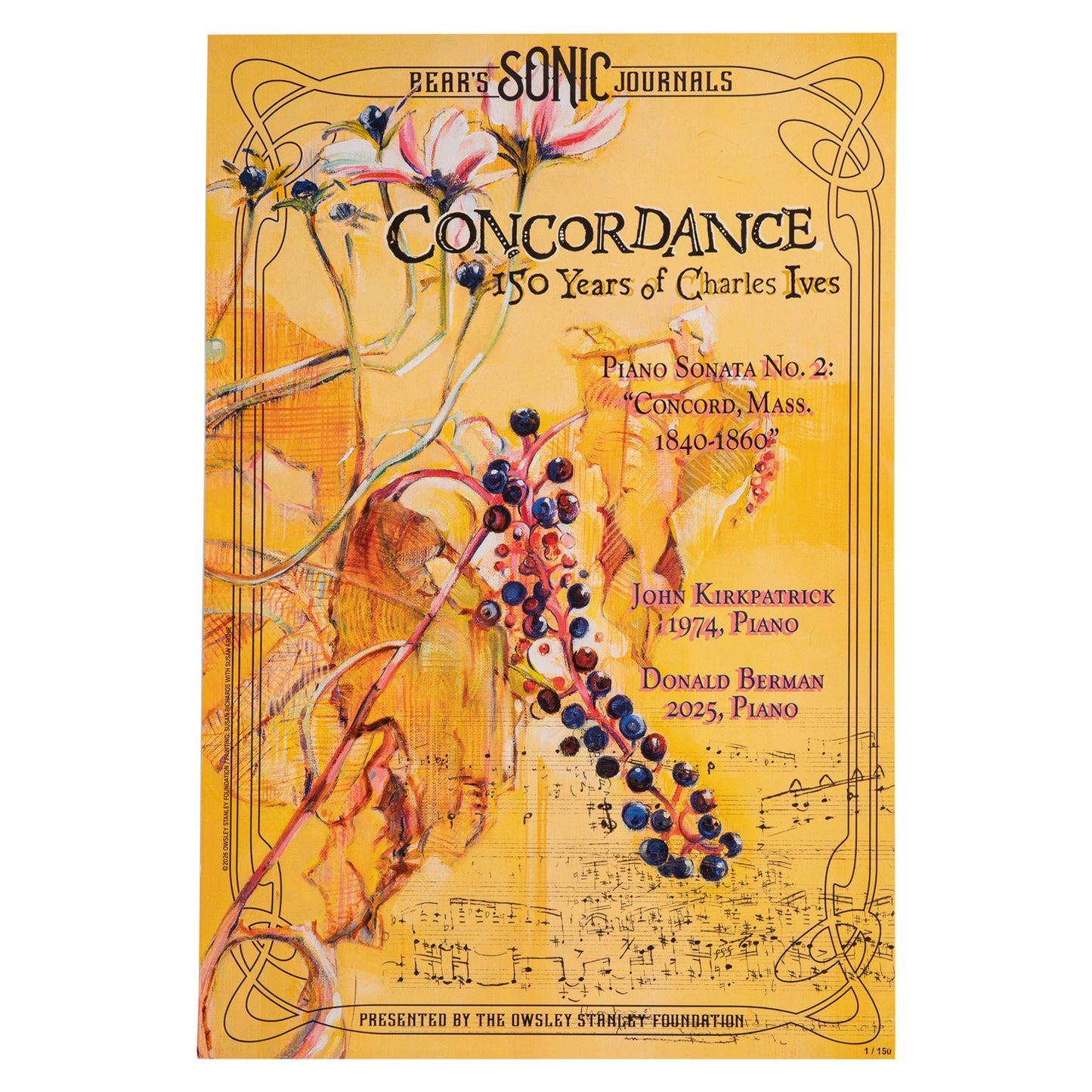 BEAR'S SONIC JOURNALS: Concordance — 150 Years of Charles Ives Poster