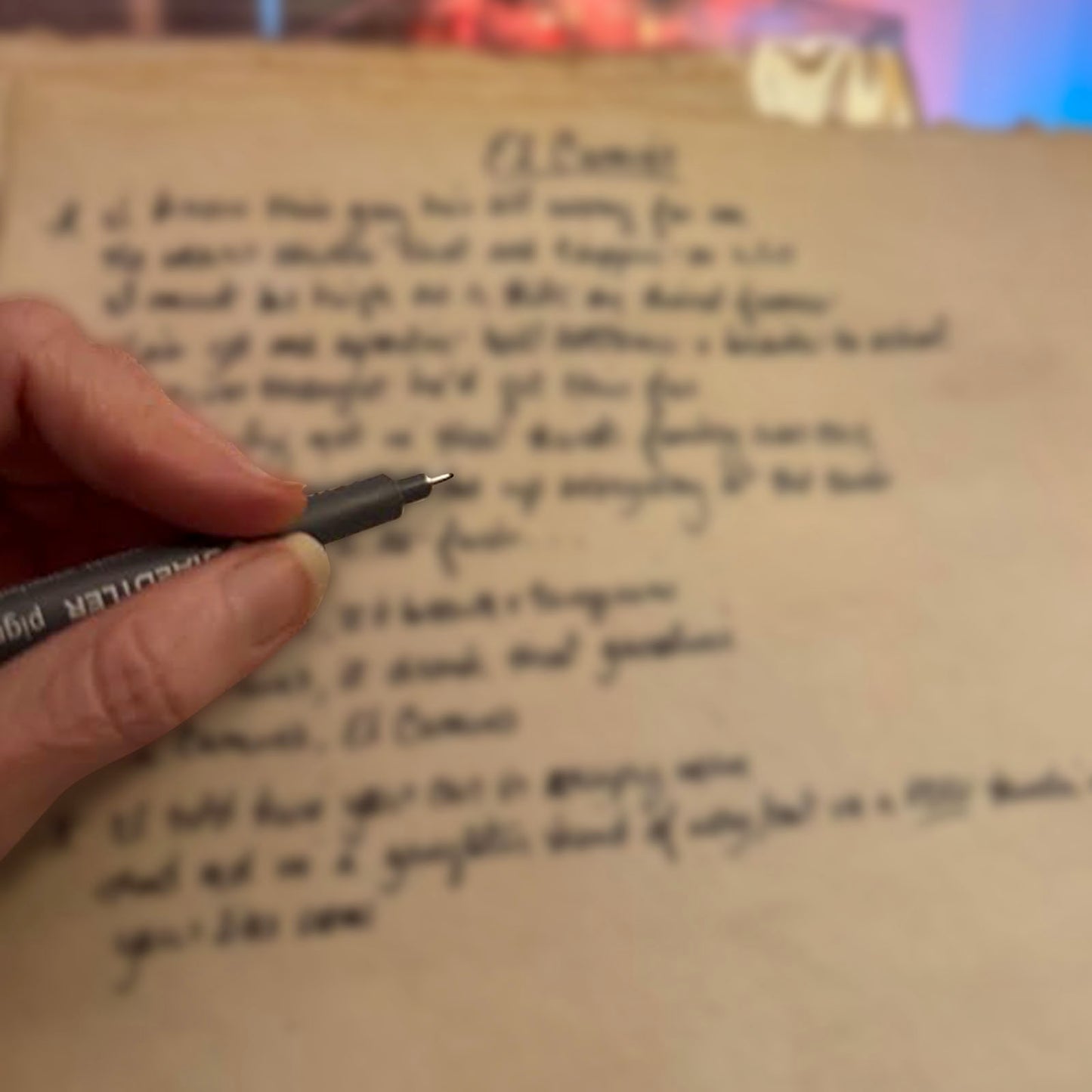 Hand Written Lyric Sheet - You Pick the Song!