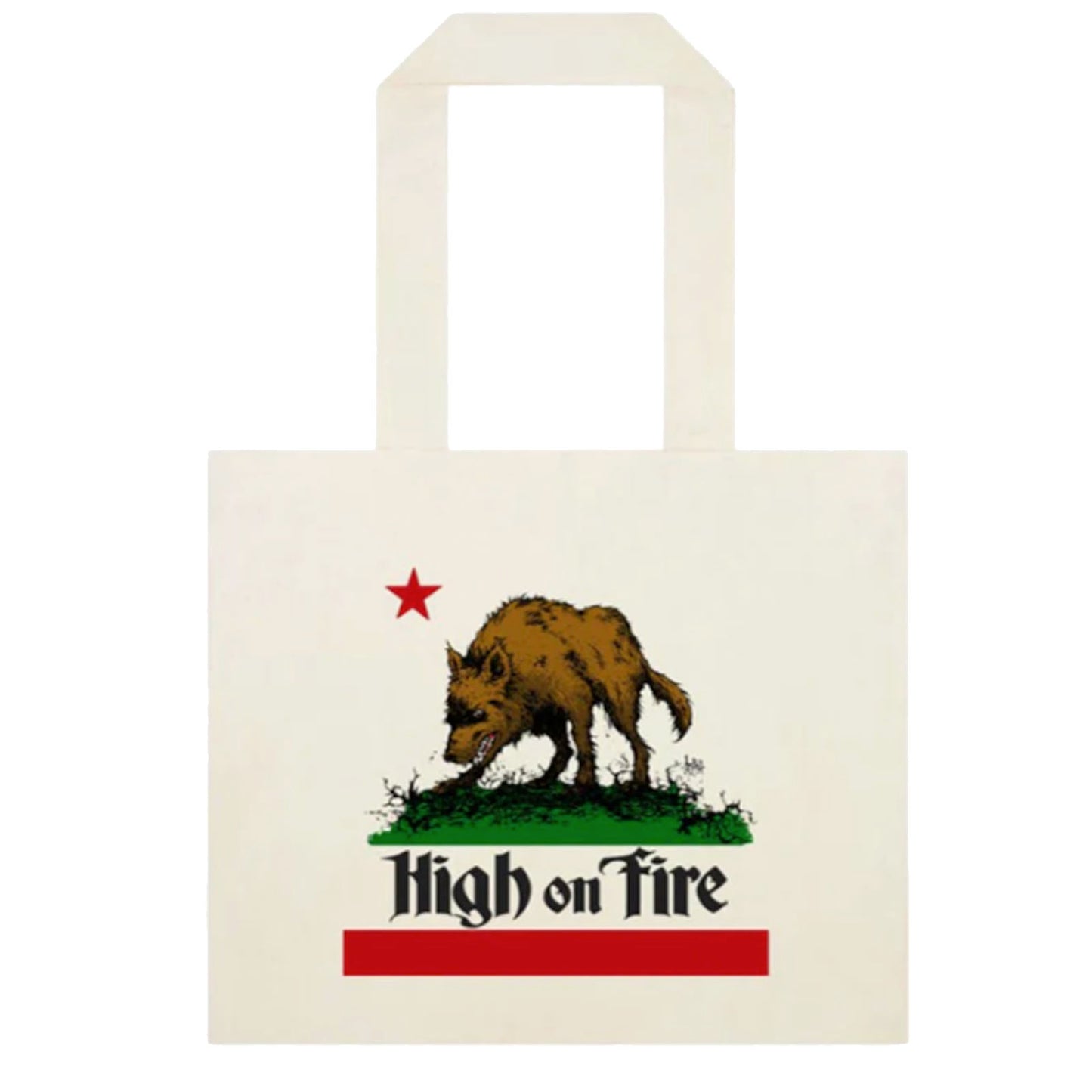 HIGH ON FIRE "California Wolf" Tote Bag