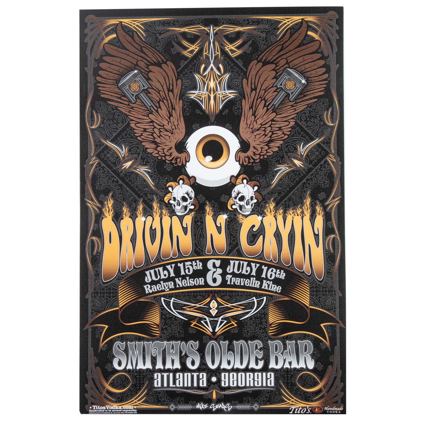 Drivin N Cryin Show Poster Smiths Olde Bar