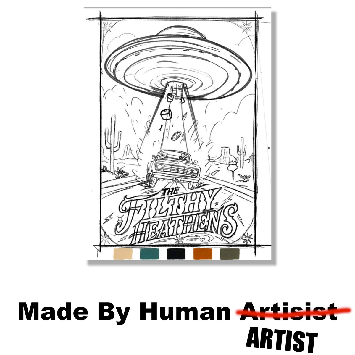 The Filthy Heathens UFO Tee