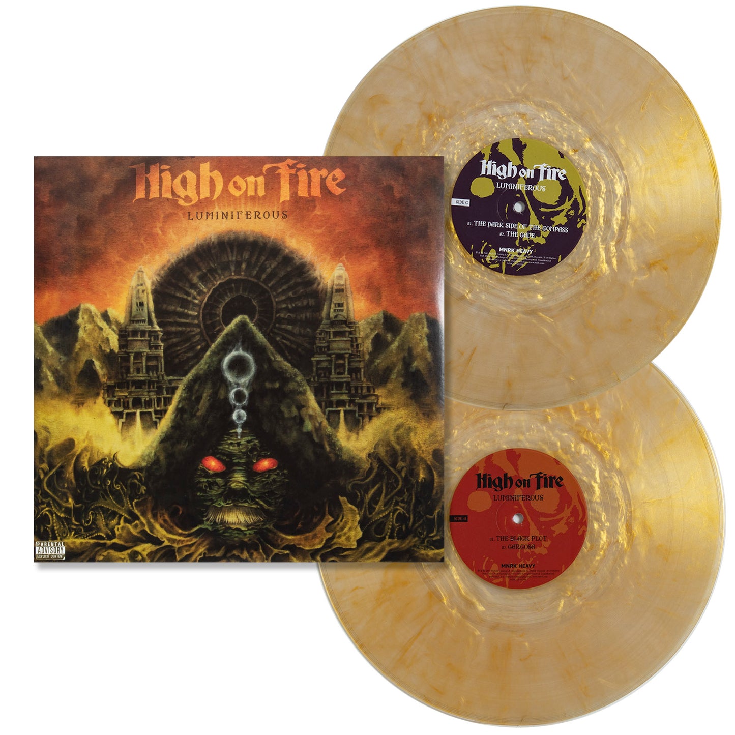 High On Fire - Luminiferous
Metallic Gold Vinyl LP
180g Gatefold Double 12" LP. Pressed on metallic gold vinyl.
