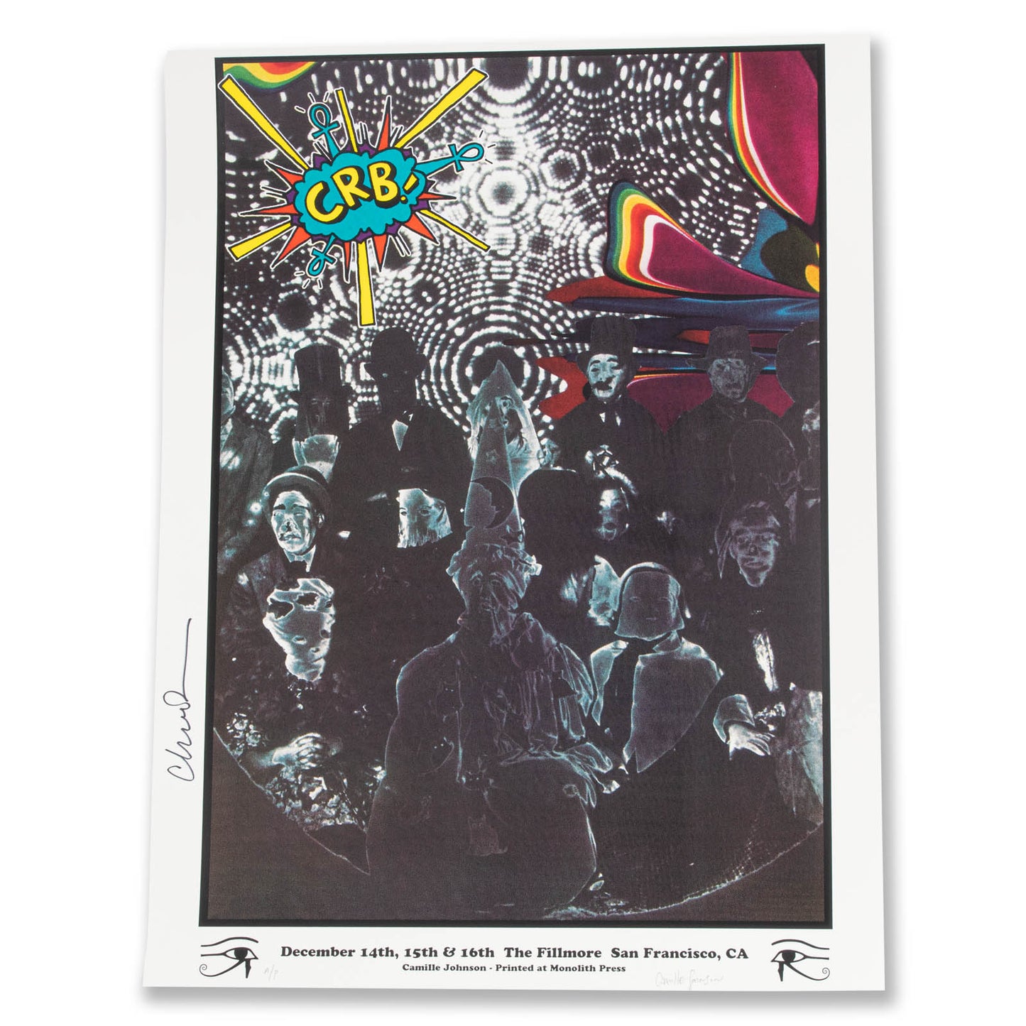 SIGNED CRB Show Poster Fillmore West Dec 2017 - D3