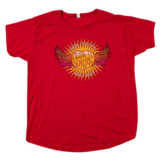 The Peach Music Festival Red Womens Tee