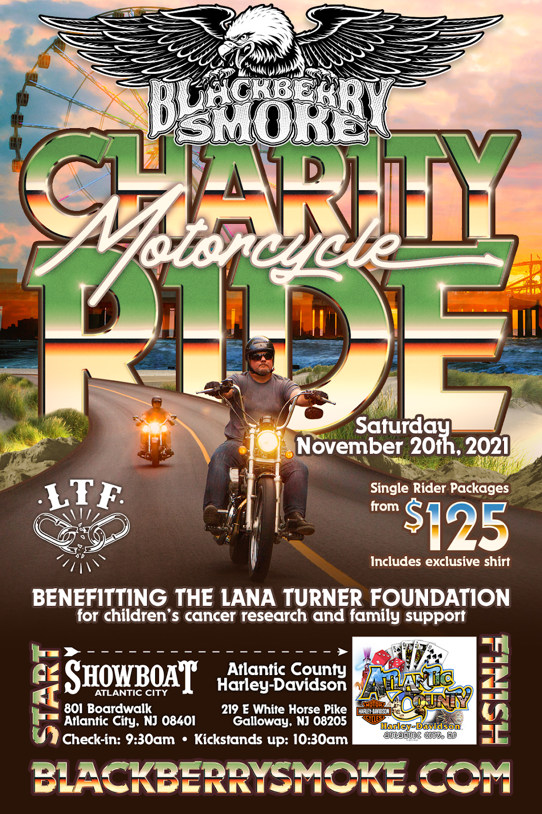 Blackberry Smoke Atlantic City  Meet & Greet / Charity Motorcycle Ride