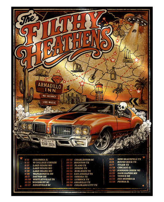 The Filthy Heathens Tour Foil Poster