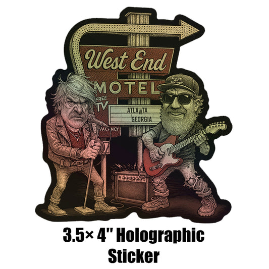West End Motel Tee Holographic Sticker