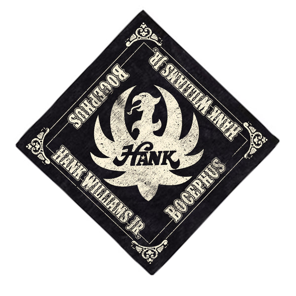 Hank Jr Ruger Logo Black Bandana