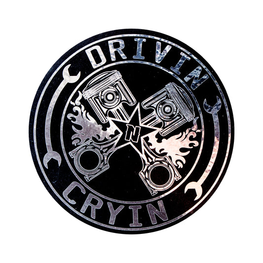 Chrome Piston Sticker