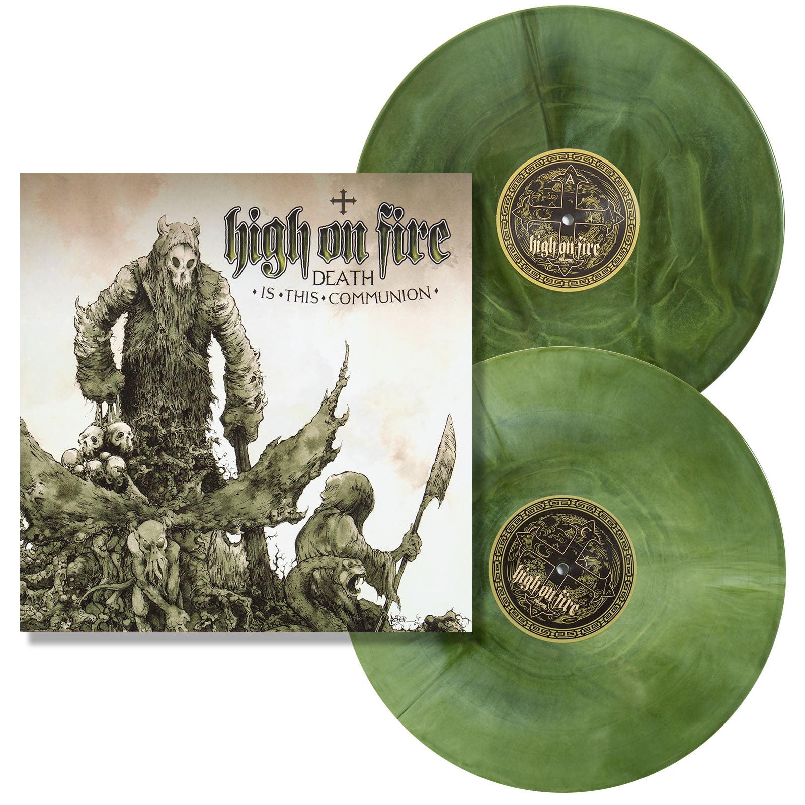 HIGH ON FIRE – DEATH IS THIS COMMUNION – CUSTOM GALAXY MERGE EDITION VINYL 2 LP