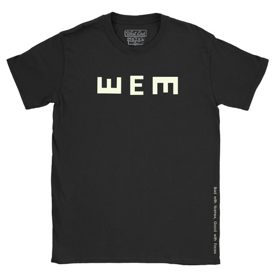 GLOW IN THE DARK West End Motel black tee