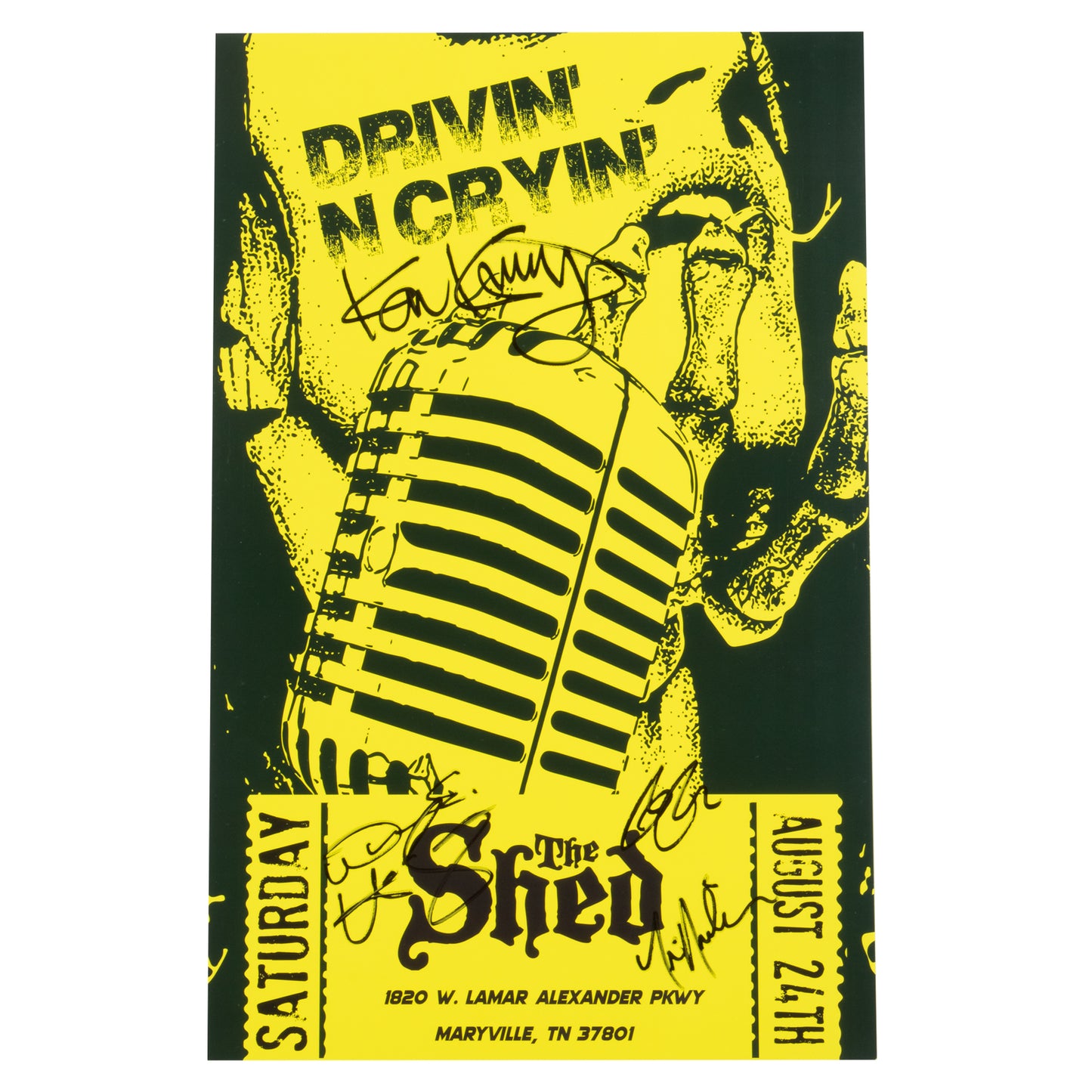 Autographed Show Poster The Shed Aug 24 - a26