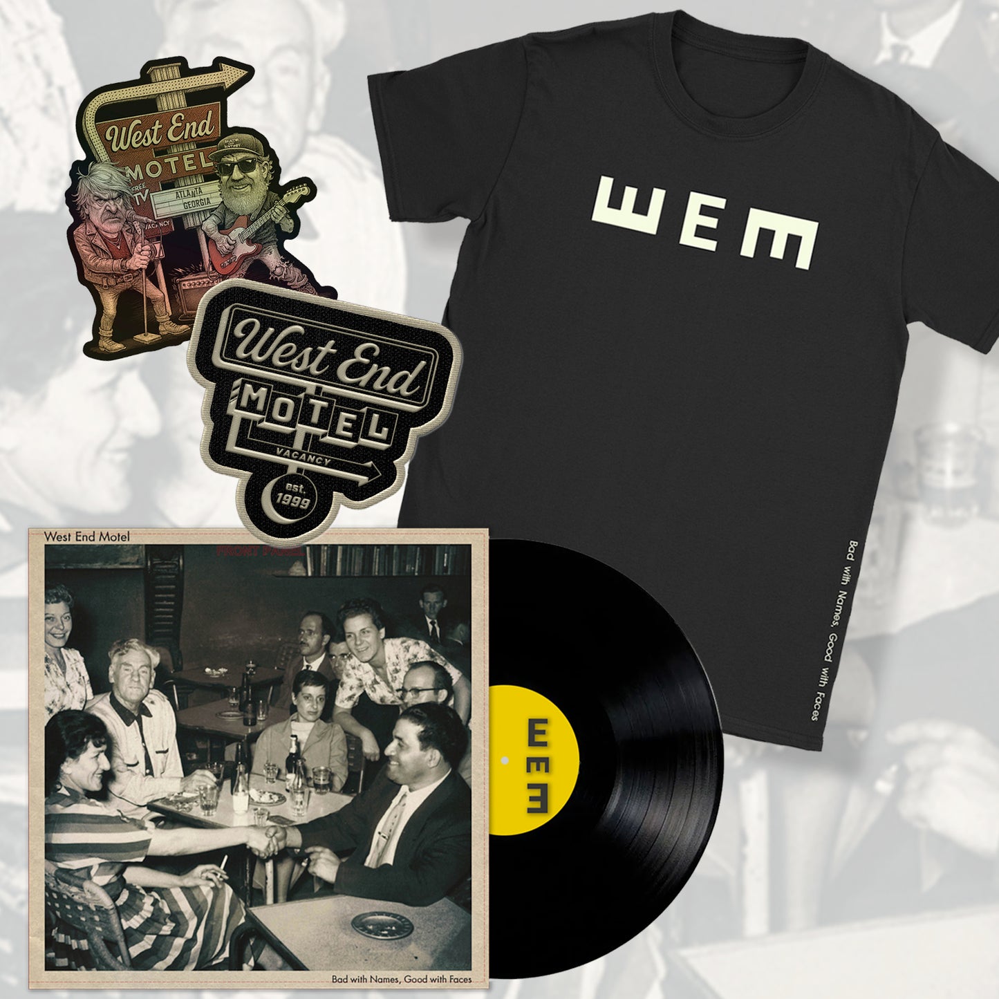 West End Motel Bad With Names, Good With Faces LP Bundle