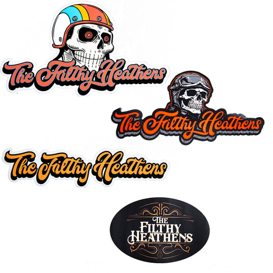 The Filthy Heathens OLD SCHOOL Sticker Set
