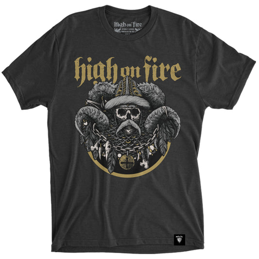 HIGH ON FIRE WARRIOR-SAHLSTEN Black T-Shirt comfort colors
