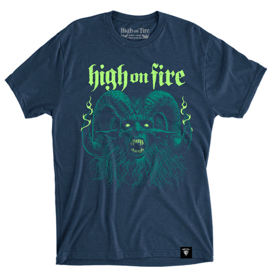 HIGH ON FIRE HORNS-DIOGO NAVY T-Shirt