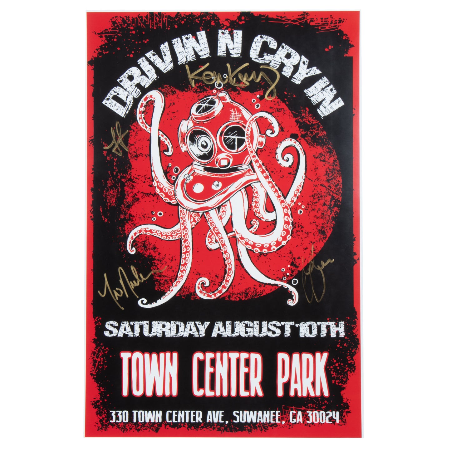 Autographed Show Poster Town Center Park Aug 10 - a26