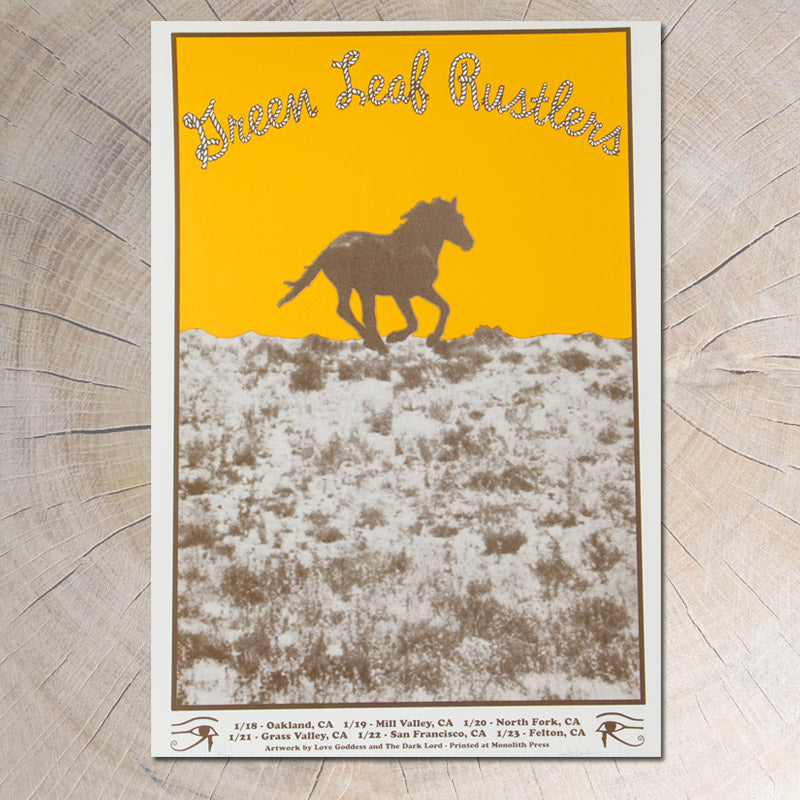 GLR Green Leaf Rustlers Show Poster California Run - D11