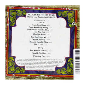 ALLMAN BROTHERS MACON CITY AUDITORIUM 2-11-72