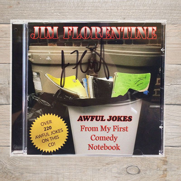 Jim Florentine Awful Jokes From My First Comedy Notebook CD Autographed
