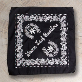 Green Leaf Rustlers Bandana- Black