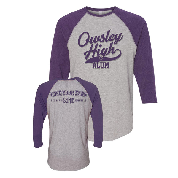 OSF Owsley High Purple Sleeves Grey Heather Raglan