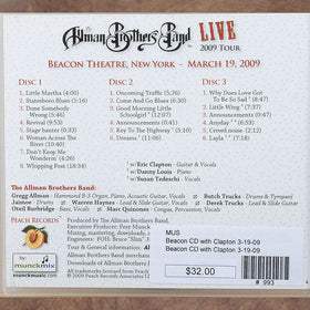 The Allman Brothers 40th Beacon NYC March 19 2009 CD