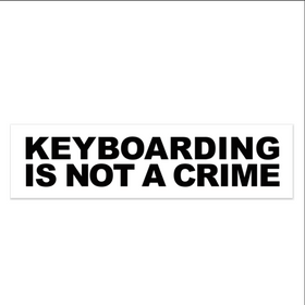 Keyboarding Is Not A Crime Sticker