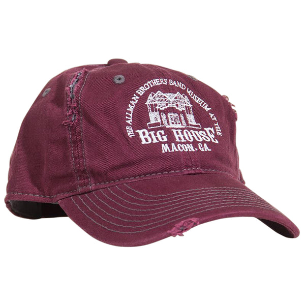 The Big House Hat Distressed Maroon