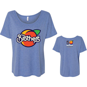 THE BROTHERS 50 Blue Flowy  Womens T-shirt