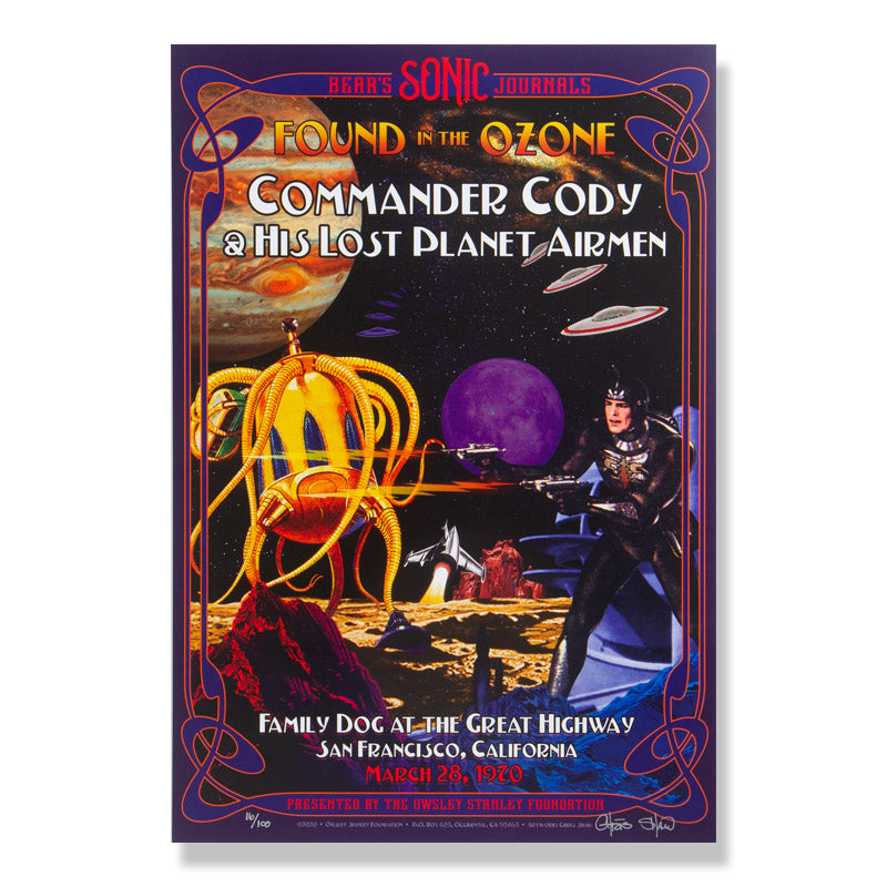 OSF POSTER COMMANDER CODY AND HIS LOST PLANET AIRMEN Signed And Numb osf-poster-commander-cody-and-his-lost-planet-airmen-signed-and-numb