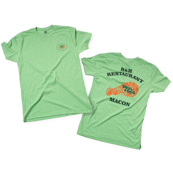 H AND H SOUL FOOD TEE Heather Green