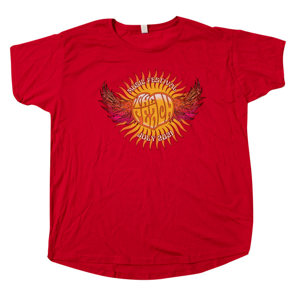 The Peach Music Festival Red Womens Tee