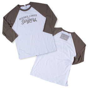30ASWF Olive Hooks Lines and Singers 3/4 Sleeve Tee
