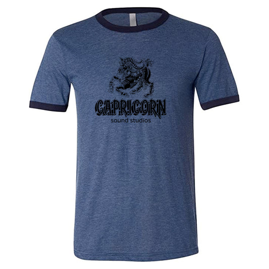 Heather Blue Capricorn Studios Ringer Tee