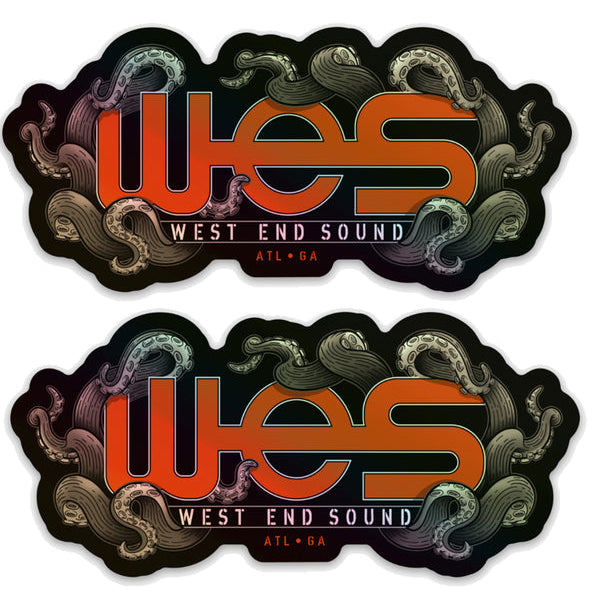 West End Sound Tee Holographic Sticker Set